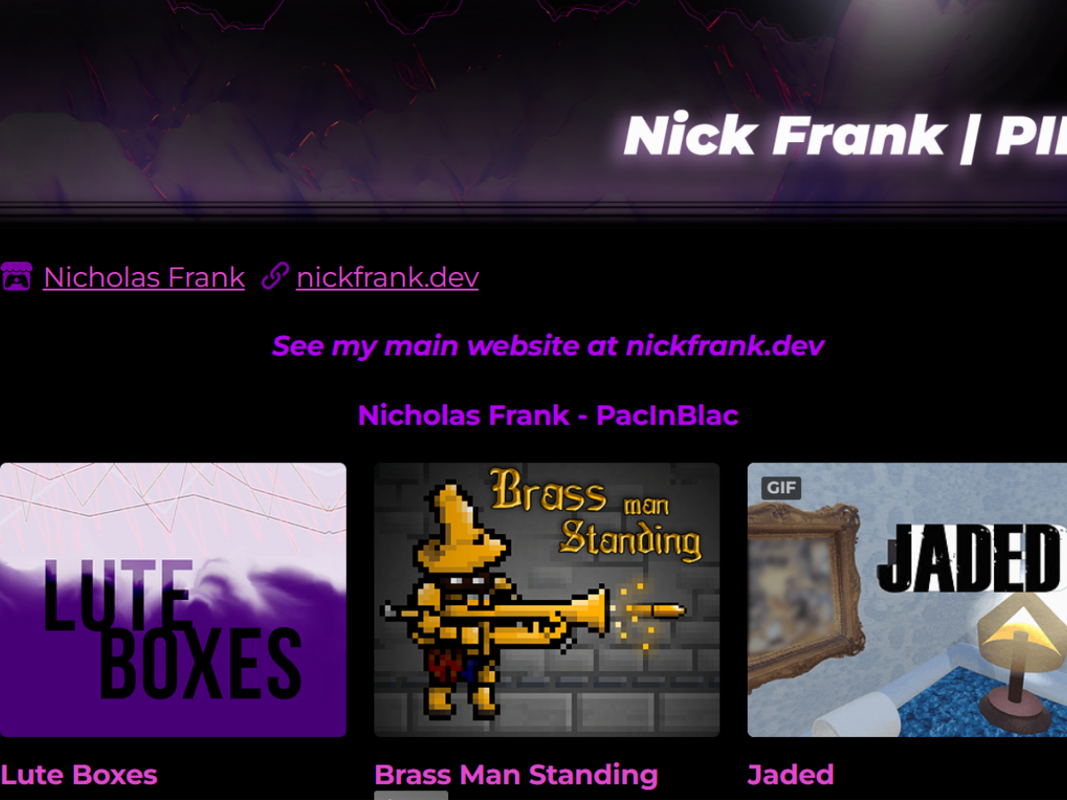 Screenshot of pib.itch.io